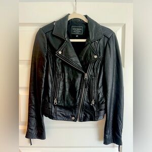 Lucky Brand Leather Moto Classic Jacket